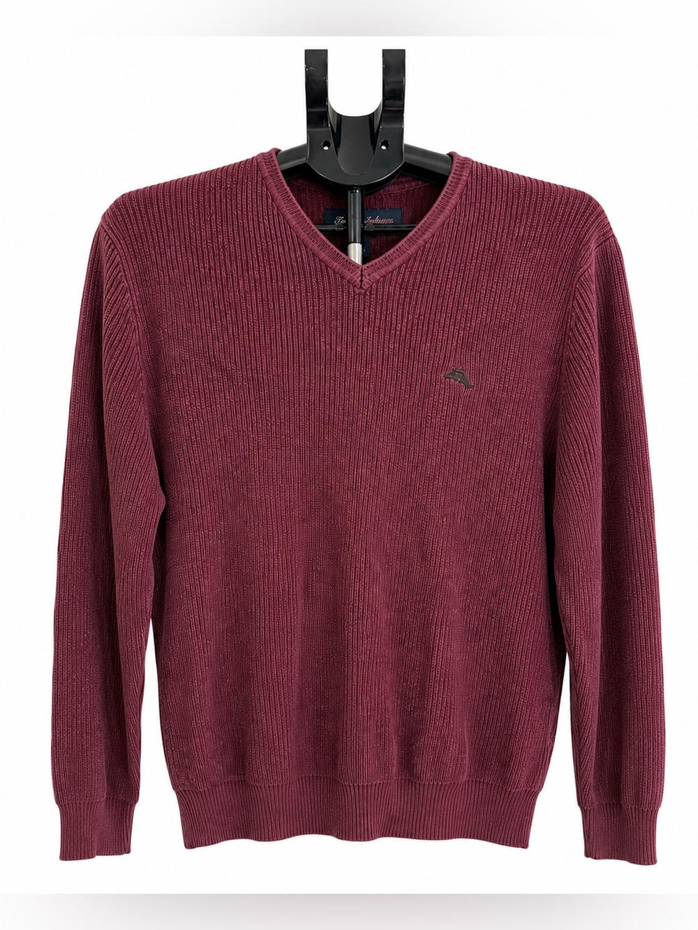 MENS TOMMY BAHAMA V NECK BURGUNDY SWEATER
